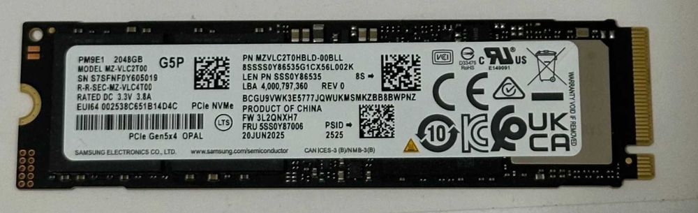 Samsung 9100 pro OEM 2 TB