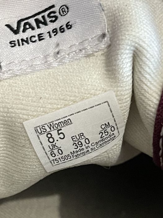 Tenisi Vans Ward Low Burgundy, Mărime 39 – Stare Foarte Bună