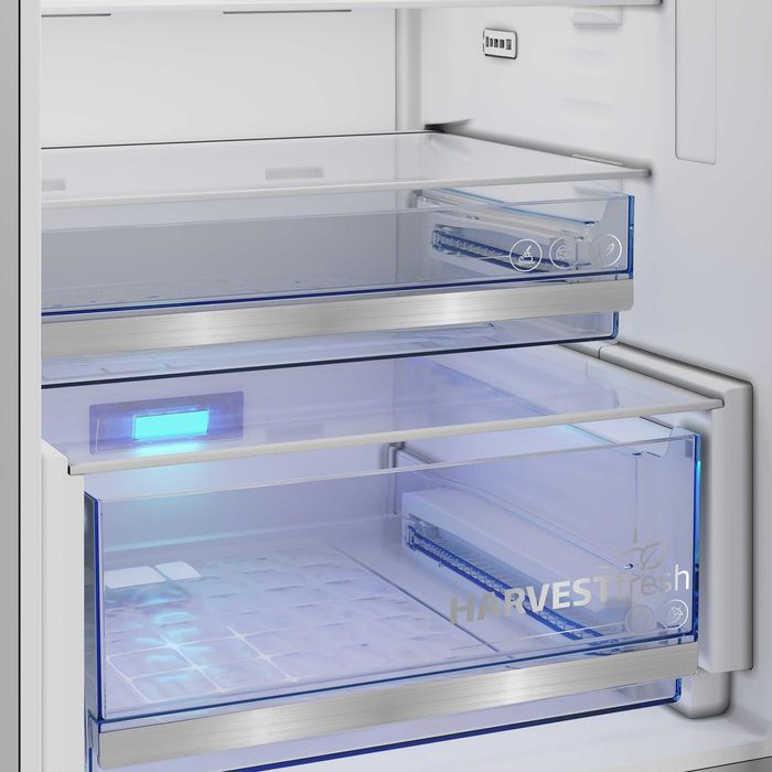 Нов инверторен хладилник BEKO B3RCNA415HXB1 SpacePro 415L HarvestFresh NoFrost - AeroFlow SmoothFit 203.5 см,