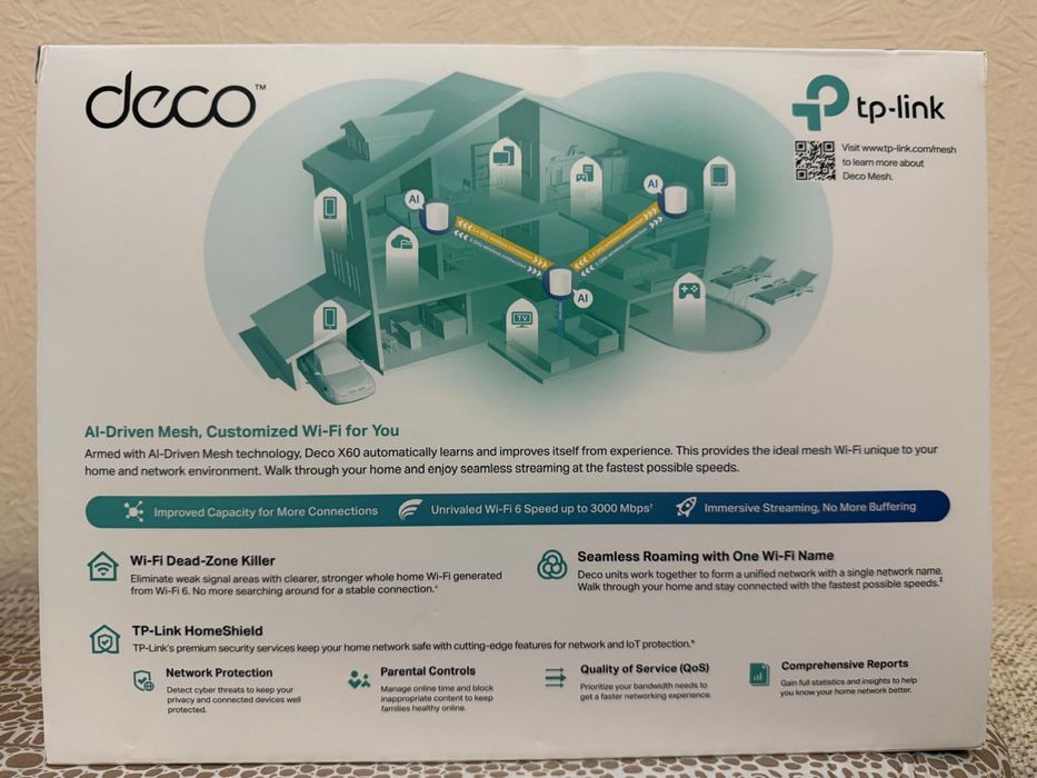 Router TP-Link Deco X60 (3 pack) Домашняя Mesh Wi‑Fi6 из США