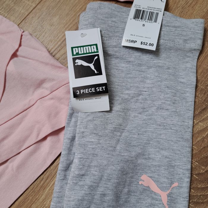 Детски комплект Puma тениска, блуза с дълъг ръкав и клин р-р 128 S