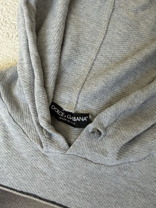 Серое Худи Dolche & Gabbana с принтом