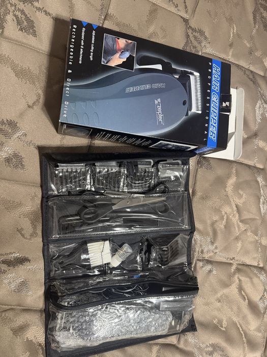 Set Complet de Tuns Zepter Professional – Mașină + Accesorii (Pelerină, Foarfecă)nou,nefolosit