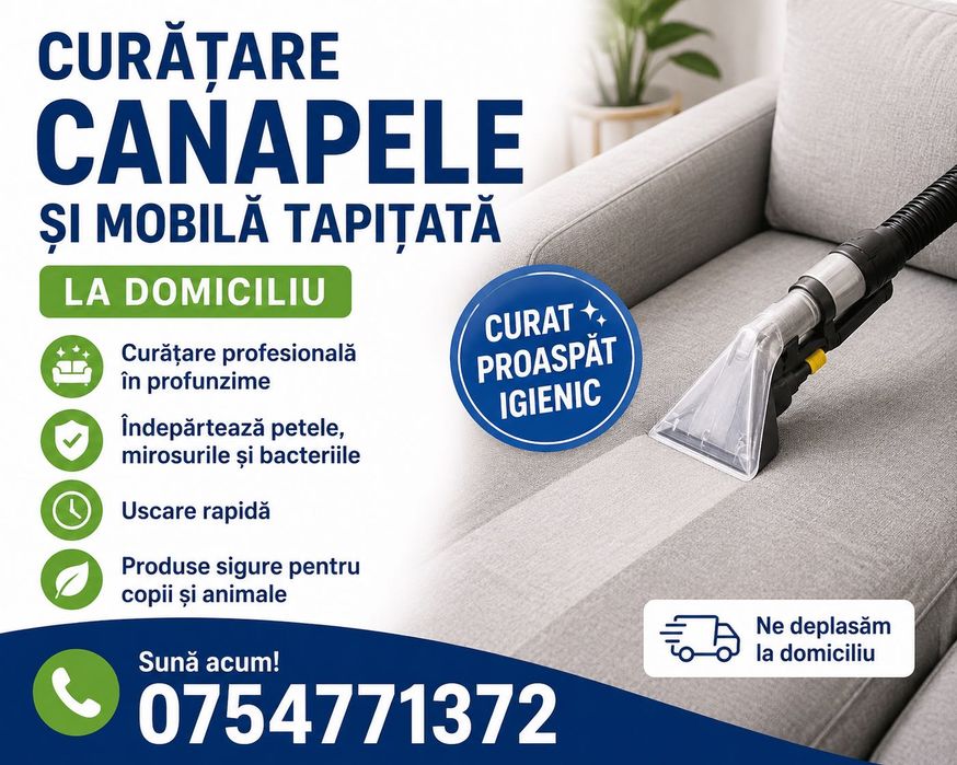 Curățare Canapele, Fotolii și Saltele