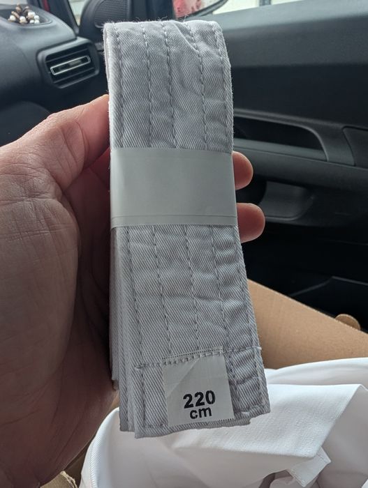 Bluza Kimono și centura alba, marimea 150, Decathlon