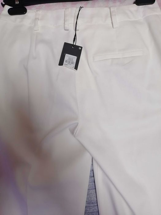 Pantalon elegant alb, nou