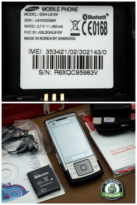 Samsung SGH L810V - Nefolosit - Piesă rară - Telefon glisant