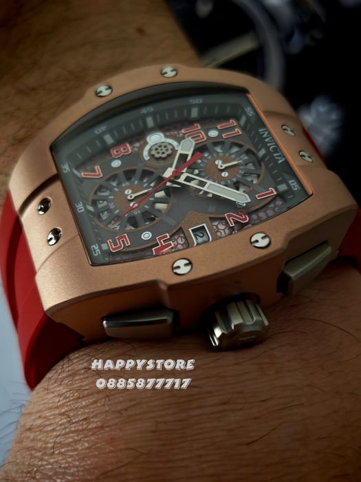 INVICTA Strada Red/Rose Gold 47 mm, Инвикта нов мъжки часовник