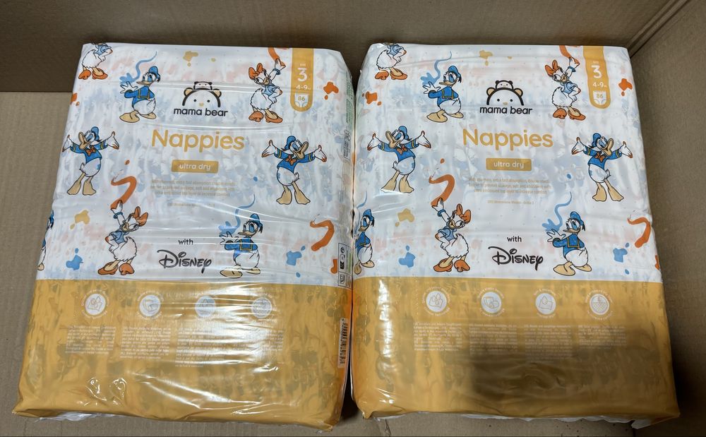 Scutece Mama Bear marimea 3 4-9 kg 86 x 2 pachete = 172 buc