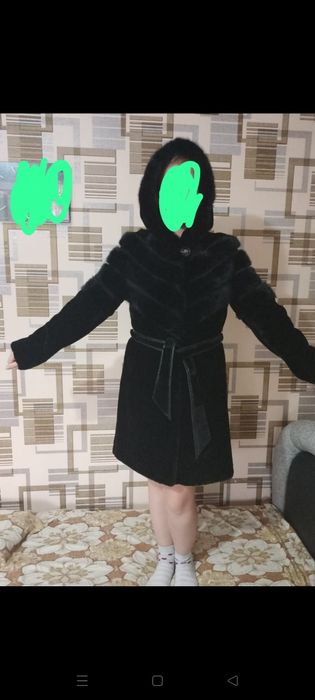 Шуба мутон с норкой 90000