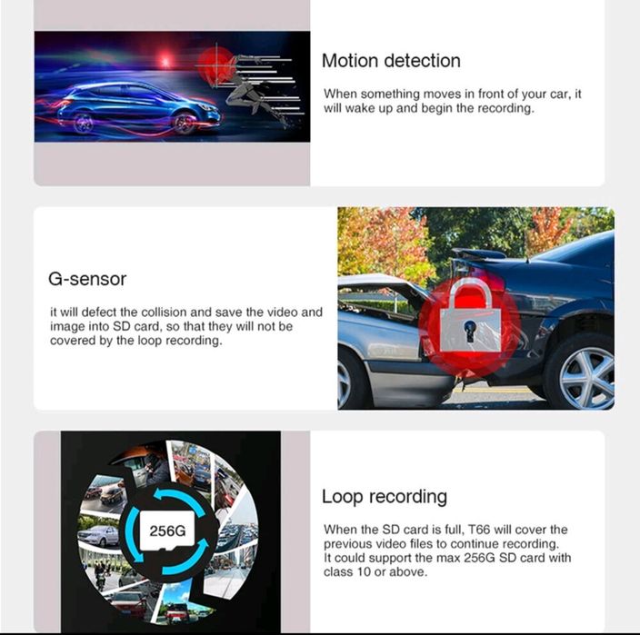 Cameră auto DVR cameră panoramică 360°, ecran tactil 12 inch, 4 canale