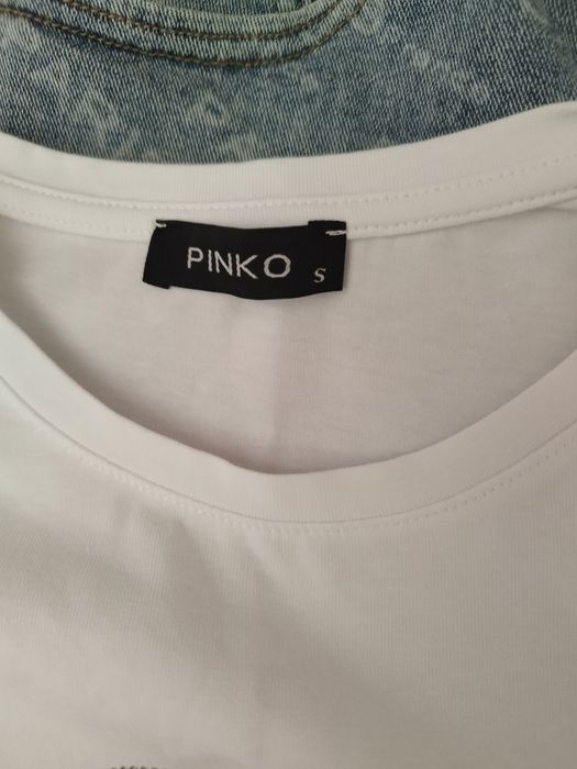 Дамски дънки с надписи и тениска Pinko