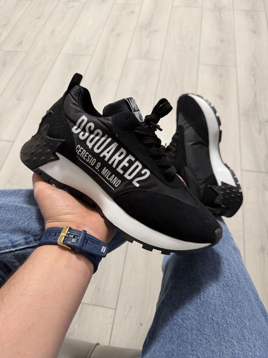 Adidasi Barbati Dsquared Ceresio Negru & Alb!