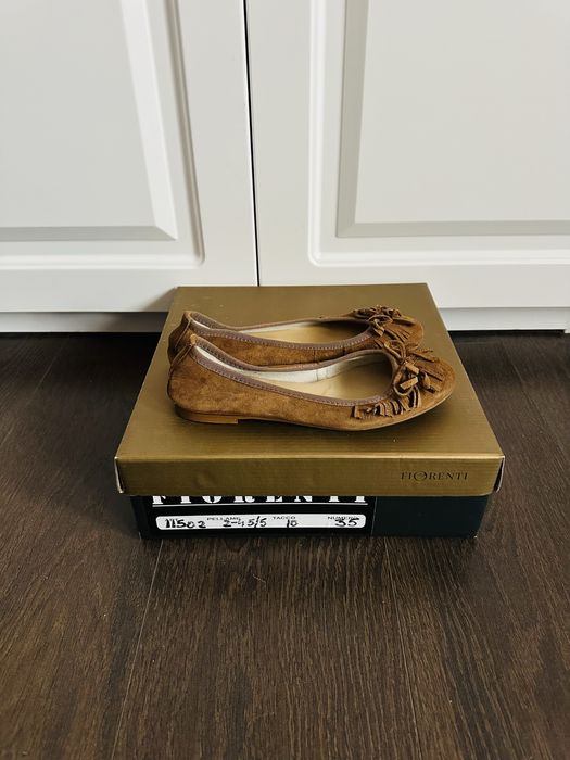 Pantofi / balerini din piele naturala ,moale , maro nr 36 de dama