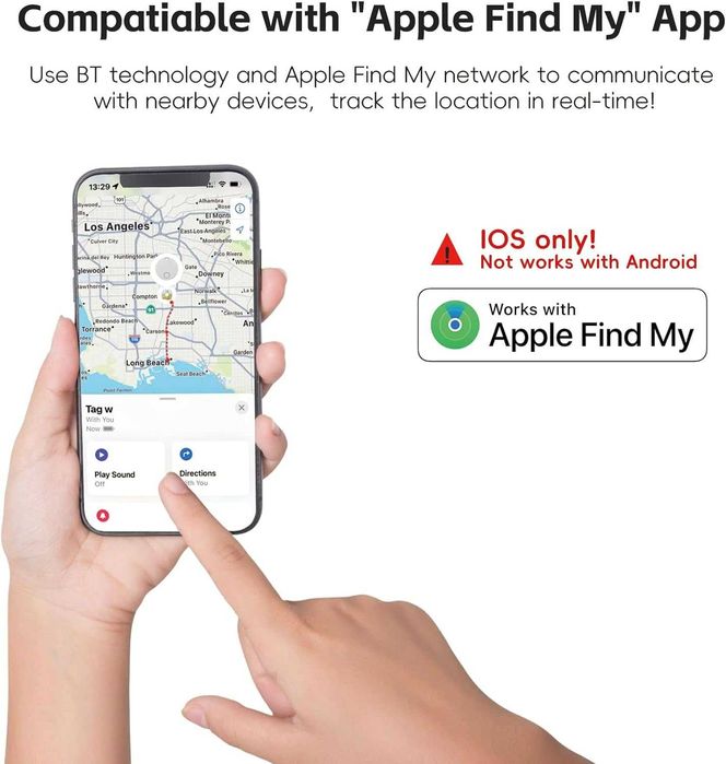 Етикети за проследяване, пакет от 2, интелигентно намиране на предмети
