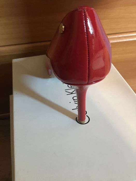 Pantofi decupati cu toc Calvin Klein