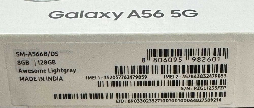 Samsung A56 5G 128GB Awesome Lightgray
