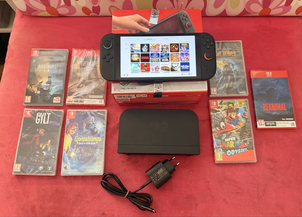 Nintendo Switch 2 - пълен комплект със 7 игри