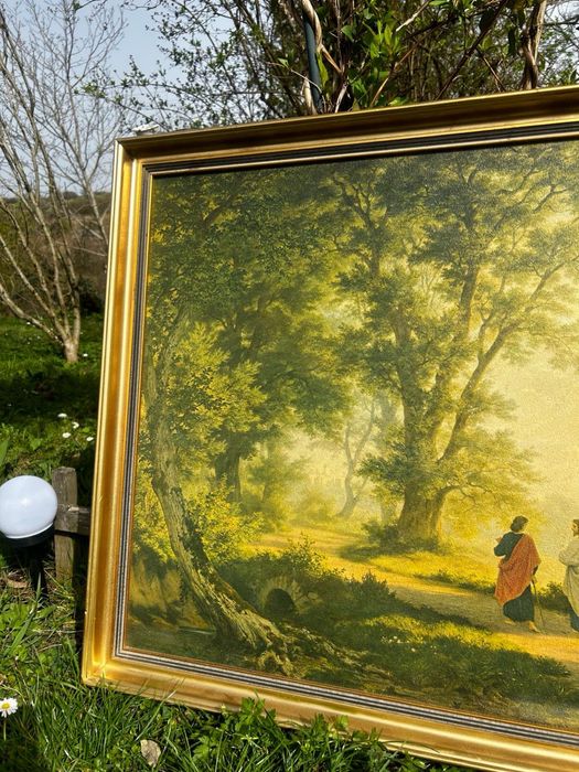 Tablou  print pe carton cu scena