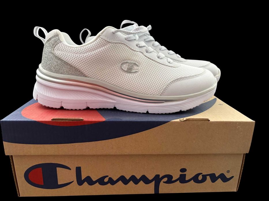 Дамски маратонки Champion Peony бели със сребристо кецове спортни обувки 36-41