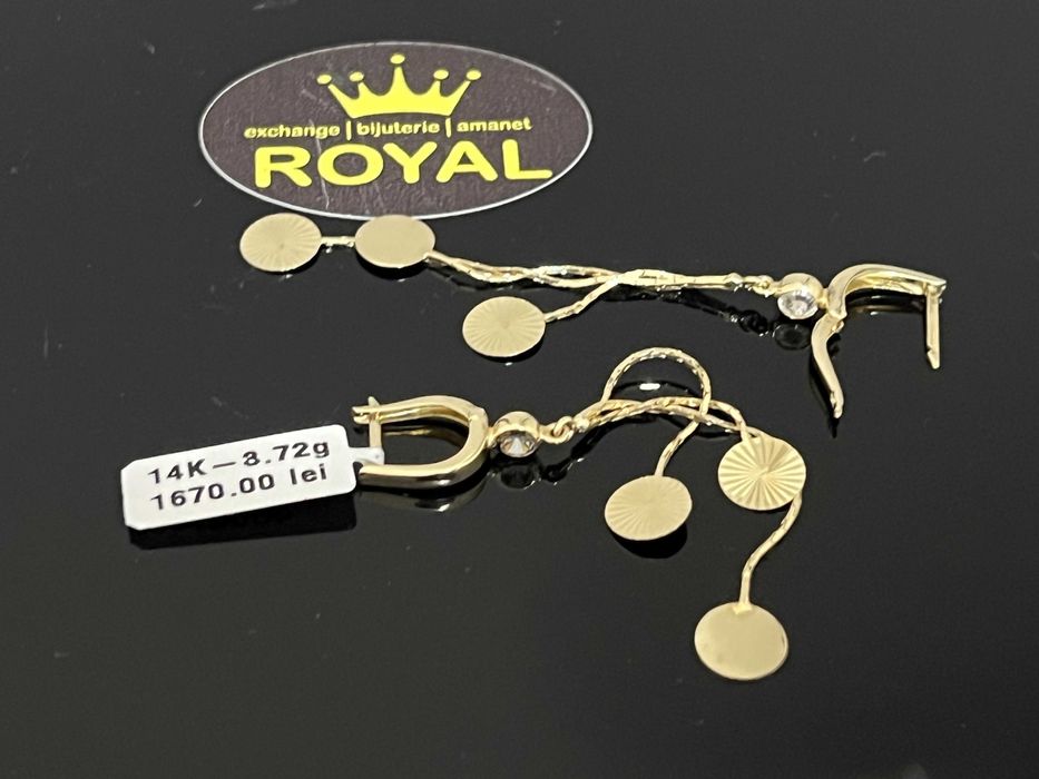 Bijuteria Royal CB : Cercei dama aur 14k 585 3,72 gr