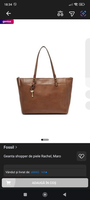 Geantă shopper Fossil piele naturala