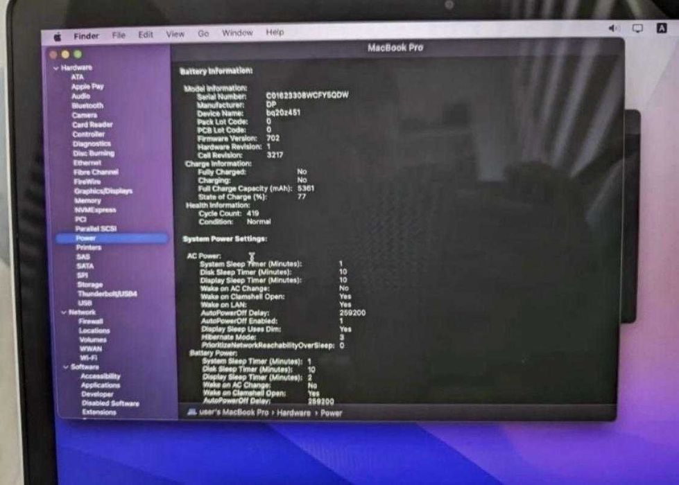 Macbook Pro 2015; 128 GB