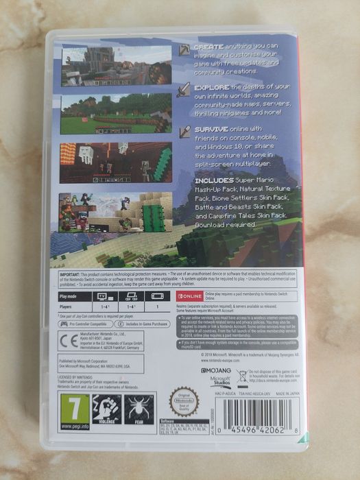 [NSwitch] Vând Minecraft original pentru Nintendo Switch //poze reale