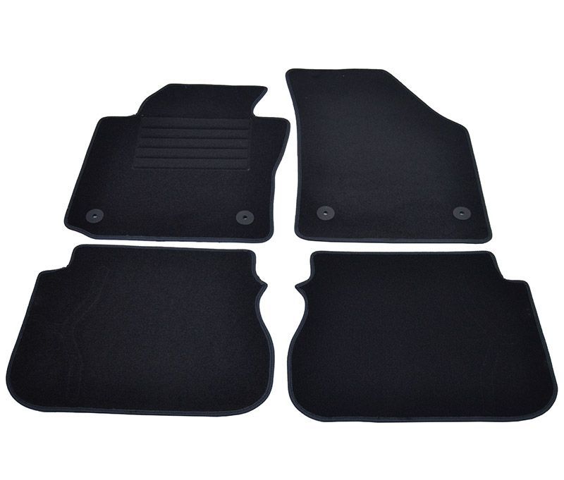 Covorase mocheta VW Caddy cu fixare in podea Rotunda 11/2003- Negru, set de 4 bucati