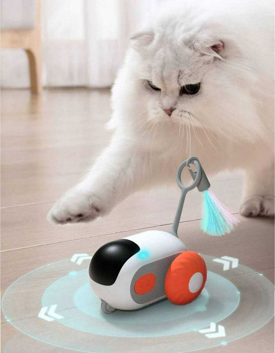 Интерактивная управляемая игрушка Car Toy для кошек с пультом dm24