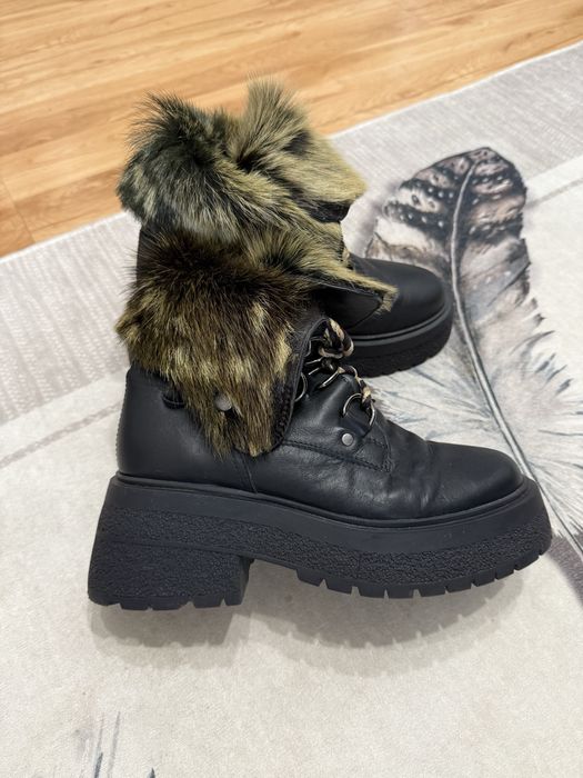 Gabina боти от естествена кожа и естествен косъм