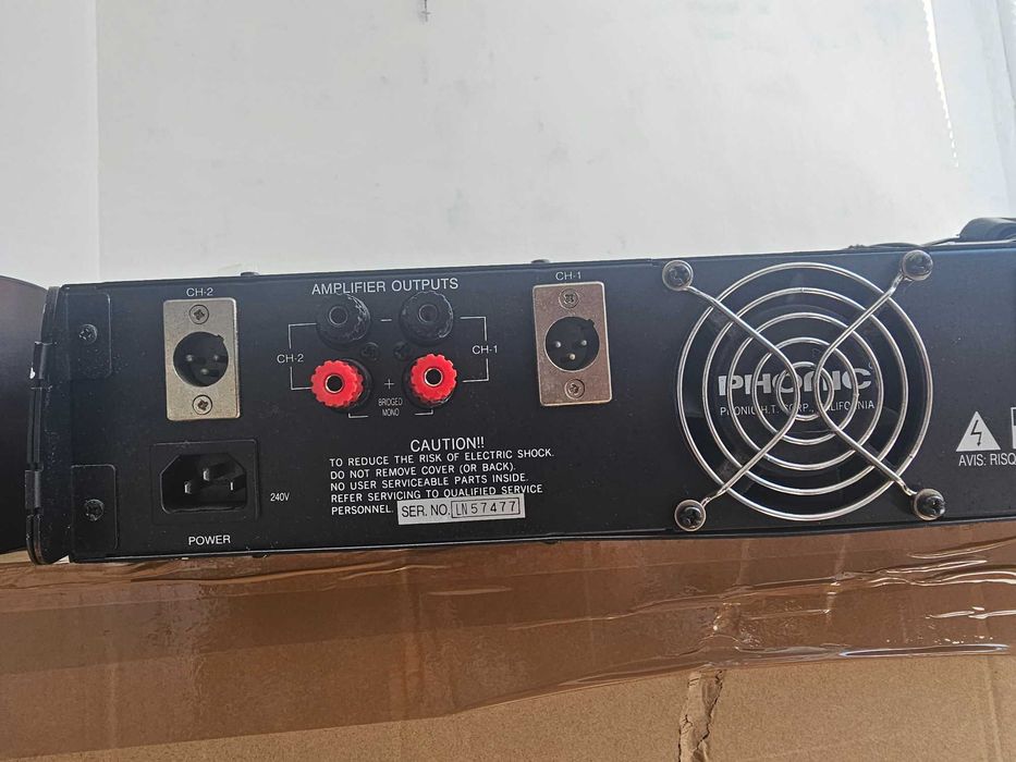 Phonic MAR 250 – професионален 2-канален краен усилвател – 2 × 185 W RMS
