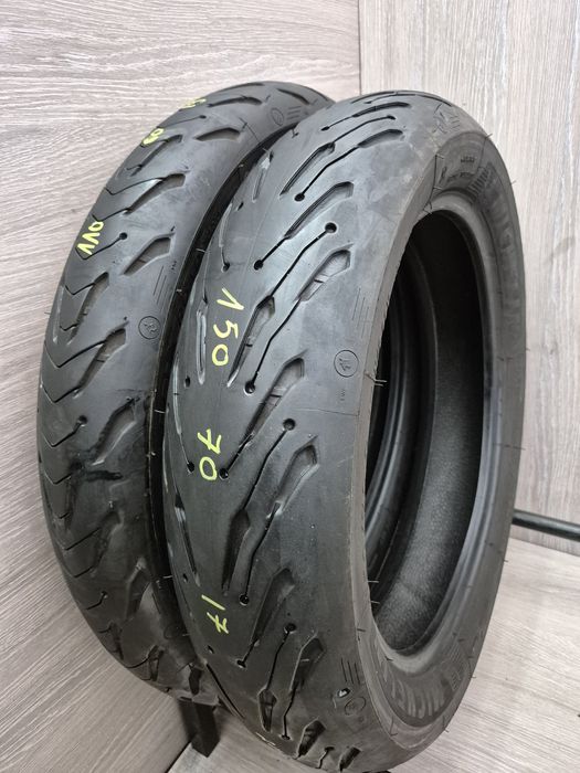 Set anvelope moto 110 80 19 cu 150 70 17 Michelin Road 5