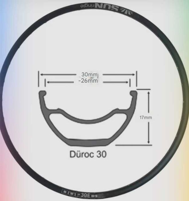 Обод sunringle duroc30, 29 размер. Под  32 спицы.