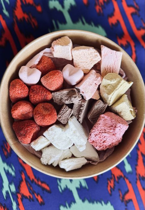 Сублимированный фрукты и морожное