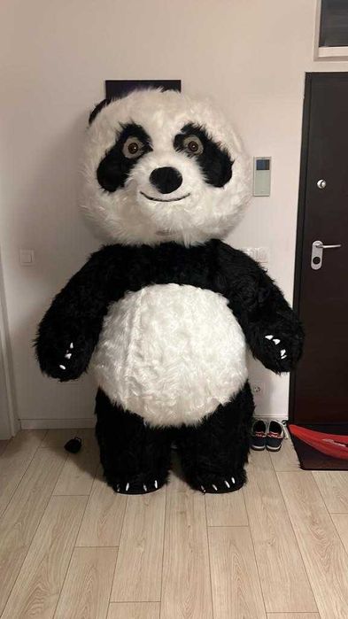 Urs mascota gonflabila  Panda 2 metri cu baterie si incarcator