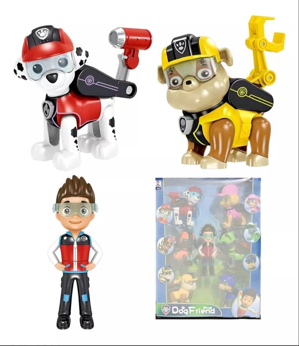 Голям комплект Фигурки Пес Патрул и Райдър Paw Patrol кученца с Райдър