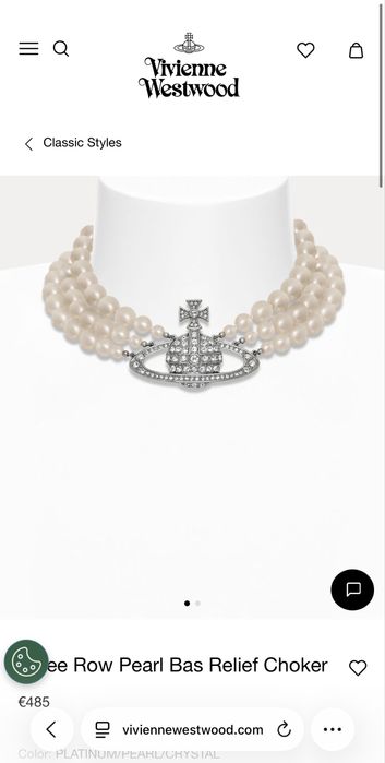 Vivienne Westwood - Three Row Bas Relief Choker / Чоукър ( НОВ от сайта )