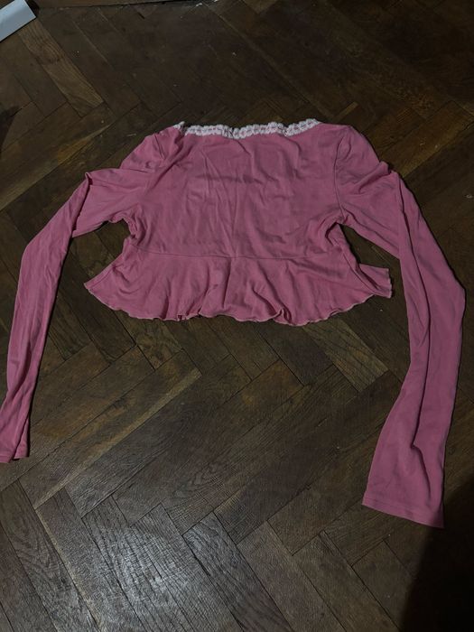 Розова къса блуза