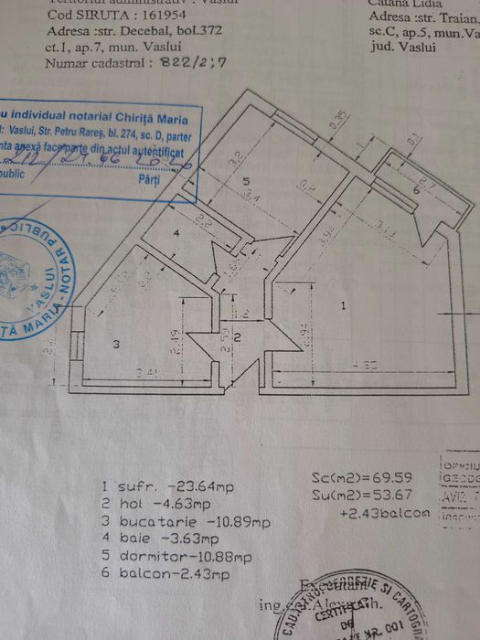 Apartament 2 camere, etaj 1, zona Gara