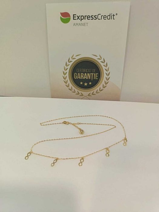 (AG41) Colier aur, 14K b5586 Certificat de garantie