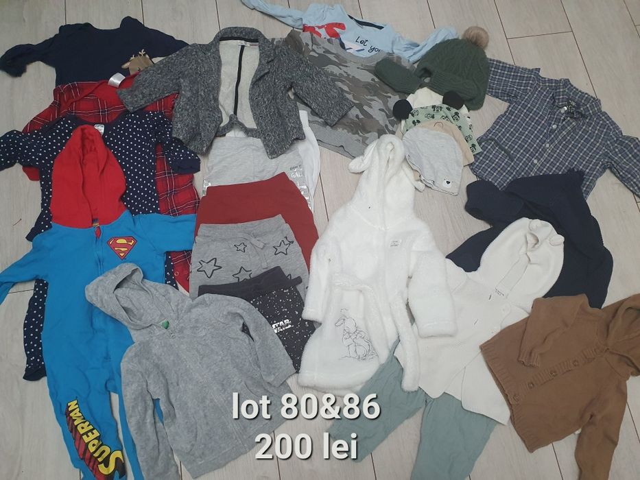 Lot haine marimea 0-6 luni 62, 68, 74, 80, 86