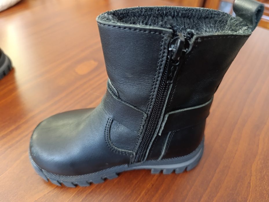 Детски ботуши Понки от естествена кожа