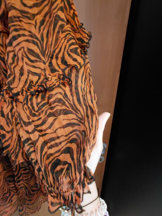 Rochie midi nissa , zebra print , stare perfecta