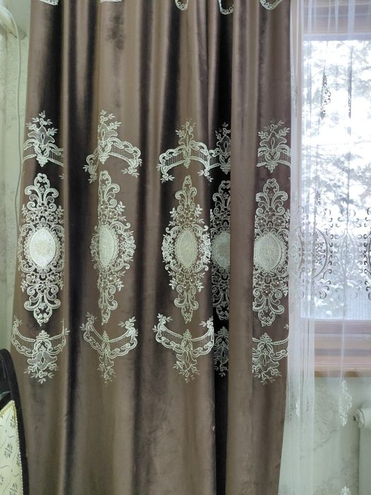 Шторы белые  9 метр