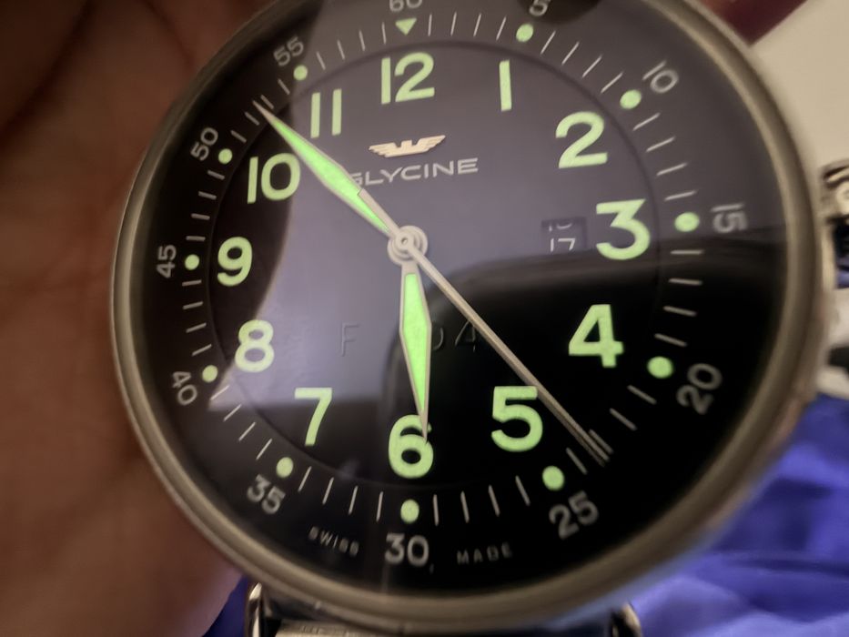 Ceas Glycine Automatic GL224 – Safir, Open Back, Mecanic – Stare foarte bună