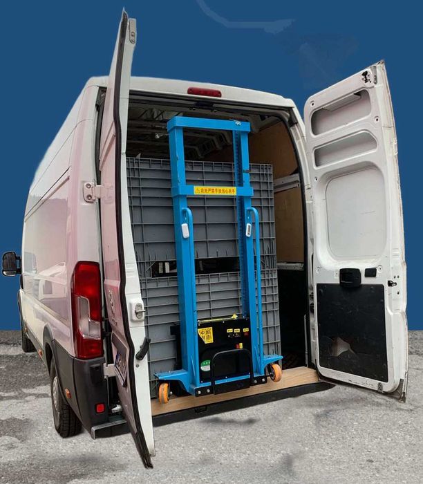 Самотоварещ се електрокар /стакер/ падащ борд, палетна количка