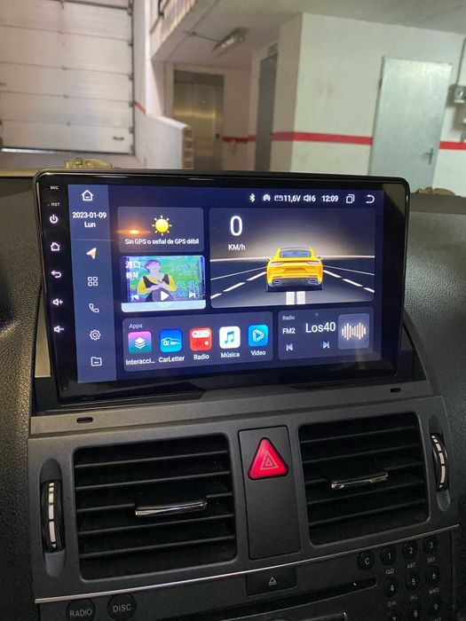 Navigatie GPS Android 15 Dedicata Mercedes C-Class W204 - QLed CarPlay