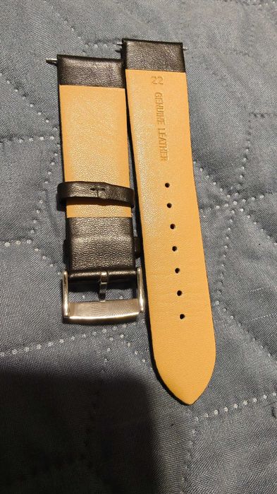 Нова 22мм каишка от Естествена Кожа - Супер Тънка и Удобна! + Подарък