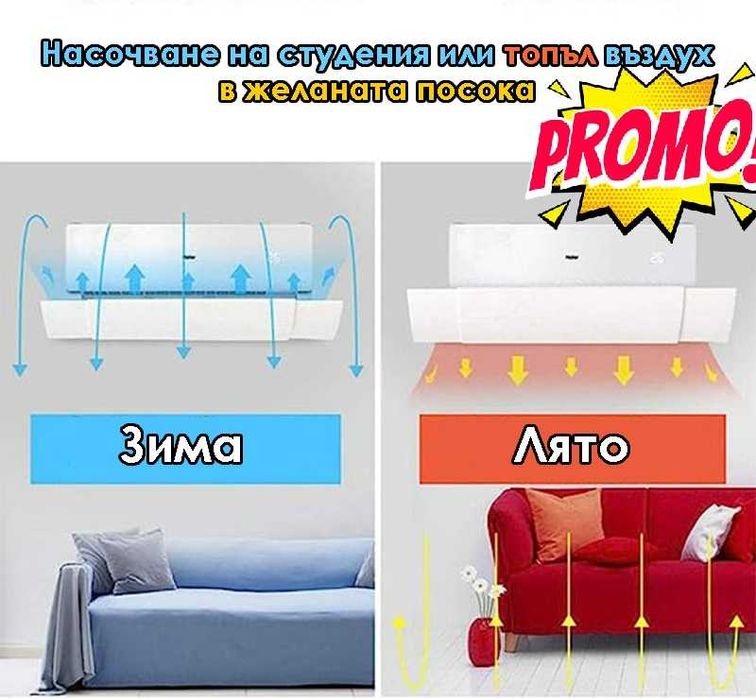 Дефлектор Телескопичен 4 СЕЗОНА с дупки, климатик дефлектори климатици